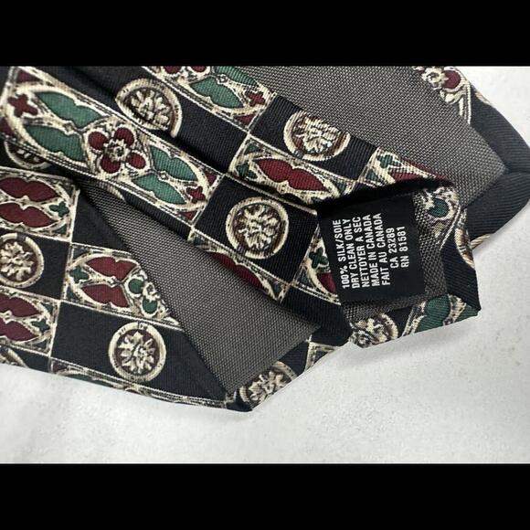 Vintage Christian Dior Cravate multi-colored silk necktie - Picture 3 of 3